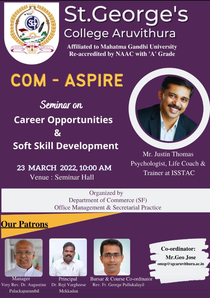 COM-ASPIRE - Seminar on Career Opportunities and Soft Skill Development